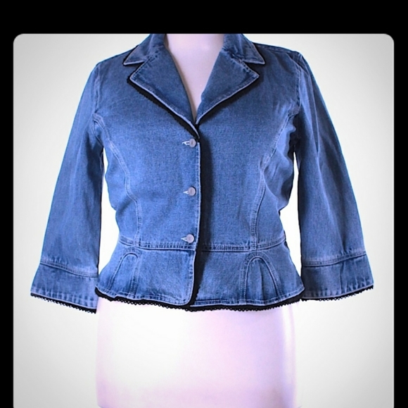 JEANOLOGY JEAN WOMEN'S BLUE JACKET SIZE4. - Picture 8 of 8